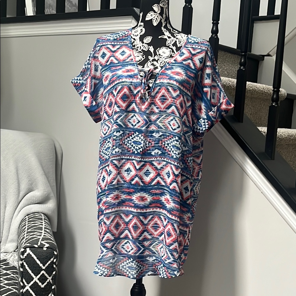 Francesca’s Multicolored Bathing Suit Coverup-M/L